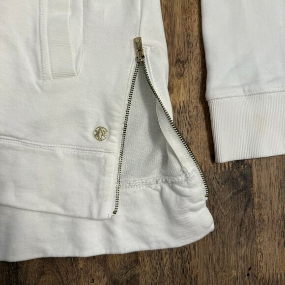 Lilly Pulitzer Luxletic Beach Comber Pullover Sweatshirt Boat Neck White Size XL - Picture 5 of 10